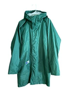 Henri Lloyd Vintage Green Waterproof Sailing Hooded Raincoat